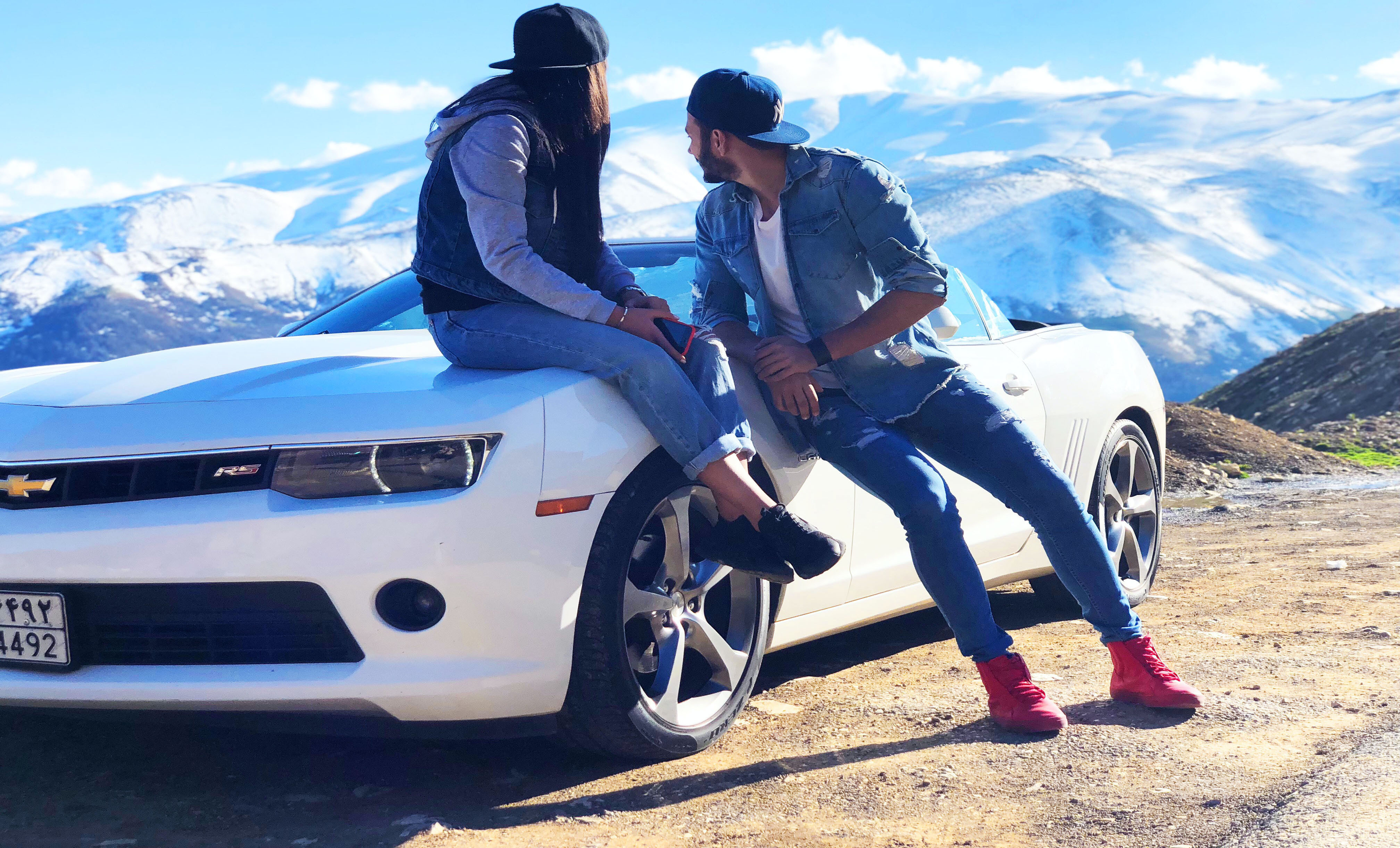 A car on a mountain